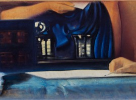 Traduzione di Fantesca che porge una lettera alla signora di Vermeer - olio su tela - cm 42x98 - 2013